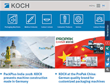 Tablet Screenshot of koch-pac-systeme.com